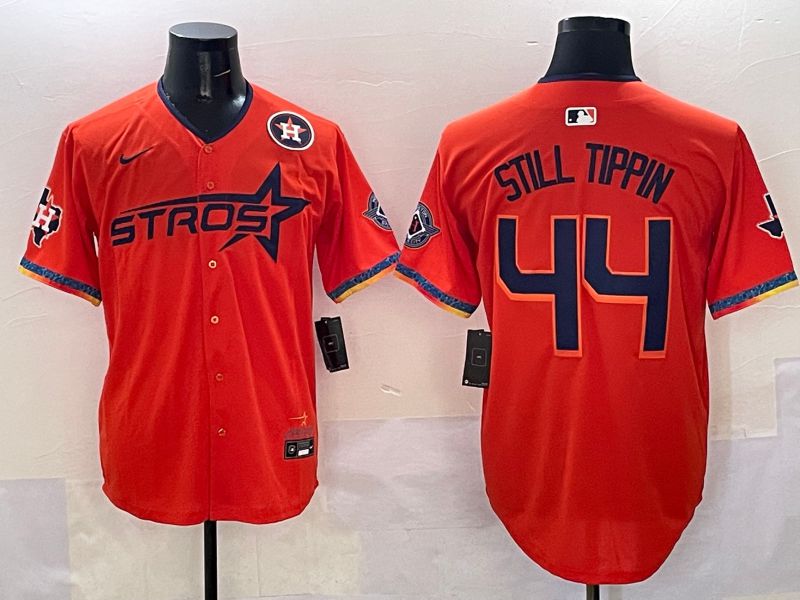 Men Houston Astros #44 Still Tippin Orange Fourth generation Joint Name 2025 Nike MLB Jersey style 8->houston astros->MLB Jersey